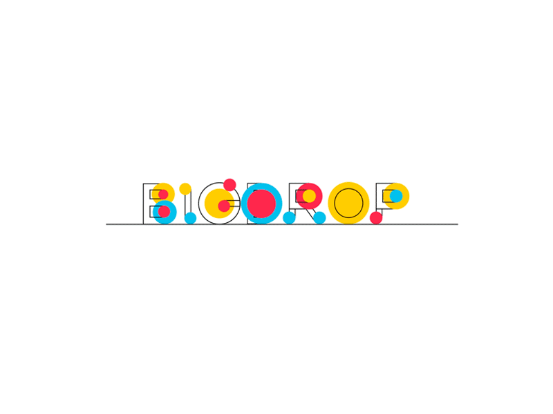 Bigdrop animation ball bounce color cute design fun gif logo motion simple smooth