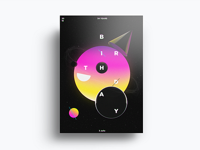 Poster Design abstract art birthday color crazy design emoji fun minimal poster project