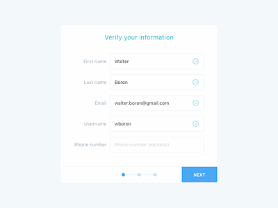 Account creation/registration