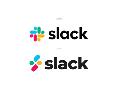 Slack Re-Brand branding design graphic design icon illustration illustrator logo minimal slack