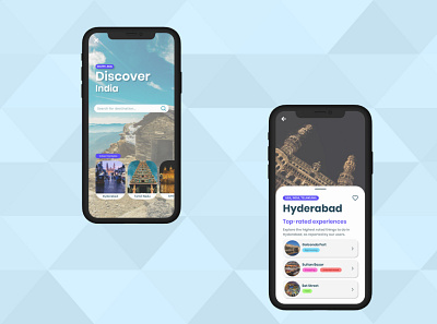 Tour Guide App app design india iphone typography ui uidesign uiux ux vector