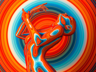 Golden Hour 3d art 3d artist abstract abstract art c4d c4dart cinema4d colorful design digital art digital artist digital artwork octane render orange and teal psychedelic psychedelic art