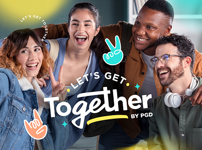 Let´s get together - Logo branding design education educational graphic design identity logo together