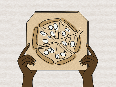 Minimal Abstract One Line Pizza Box background branding design dribbbleweeklywarmup graphic design illustration