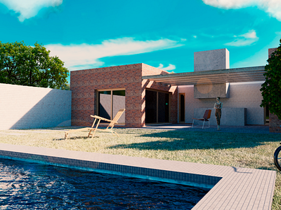Home 3d modeling alberca casa forms illustration industrial design product design