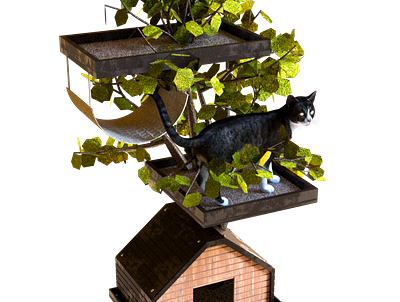 Tree Pet House 3d modeling design forms illustration industrial design logo product design rendering rhinoceros vray