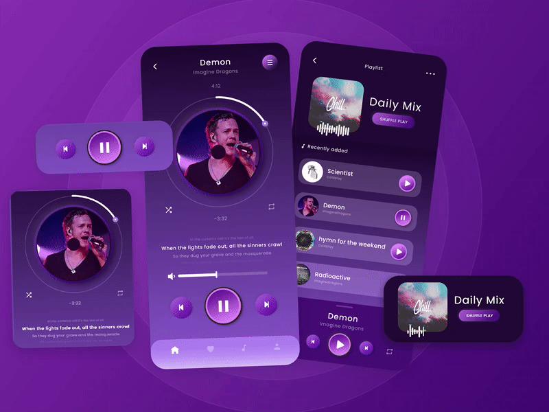Music Player: 009 app design ui