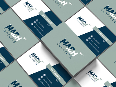 Mach Concepts logo and business card concept aviation branding business card corporate branding corporate design logo logo design
