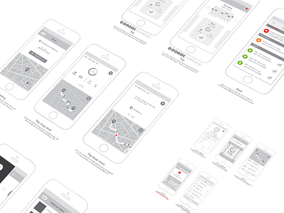 Telematics app wireframe