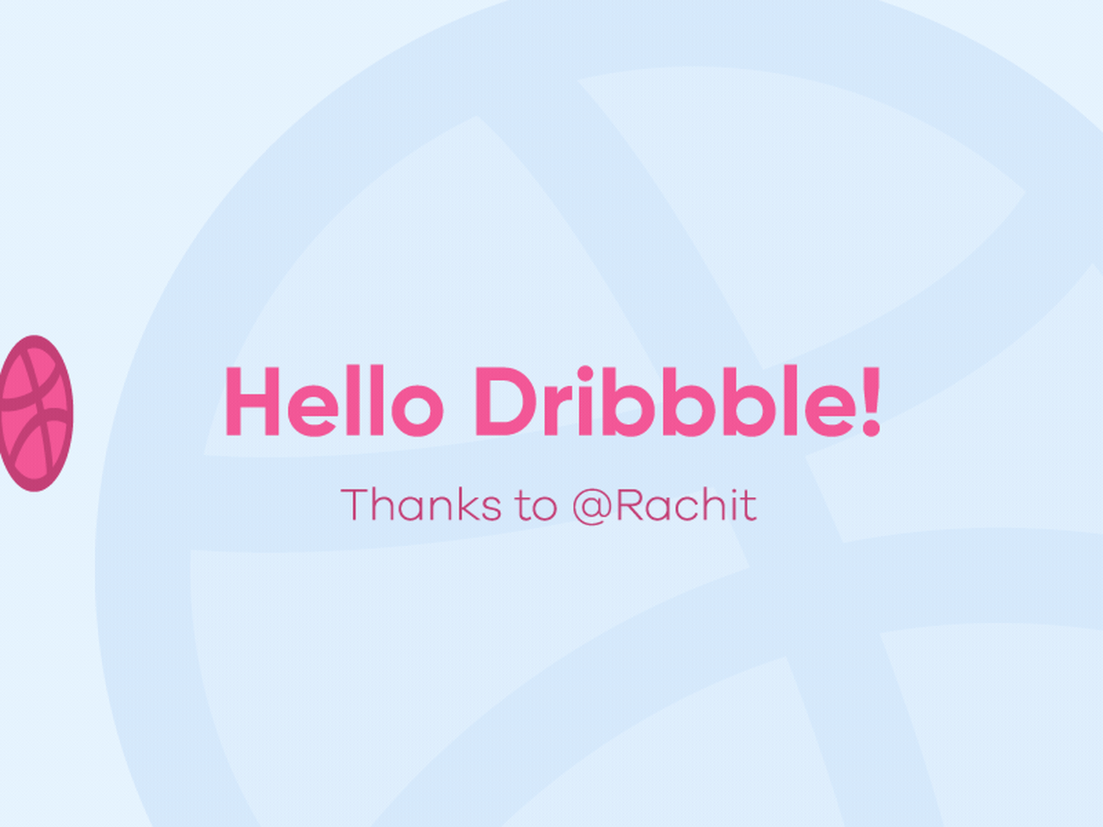 Hi Dribbble! animation debut debut shot debutshot dribbble dribbble invite dribble flat illustration vector