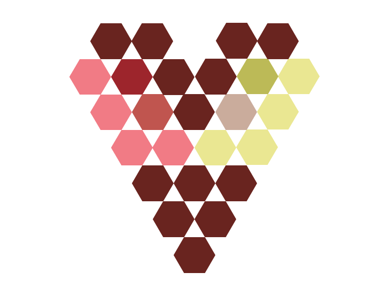 Build a Hexagon Heart gif heart hexagons photoshop