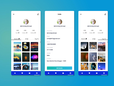 Daily UI Challenge #06 User Profile adobe xd daily challenge daily ui daily ui challenge figma graphic design ui challenge ui design uiux user profile user profile ui ux design