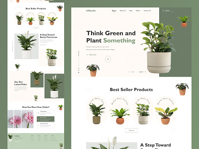 Planting shop website design daily ui challenge design design studio ecommerce flower furniture store garden homepage landing page mobile app nature plant care plant landing page plant shop plant website ui design ui designer ui studio website website design