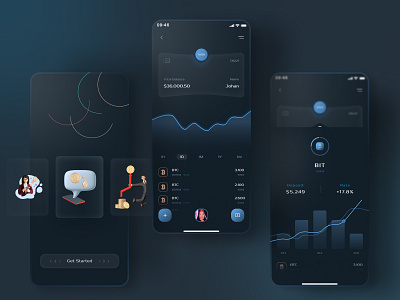 Crypto Currency Mobile App crypto crypto currency crypto mobile app cryptocurrency currency currency app daily ui challenge dark mode app dark mode mobile app emtiaj ahmed investment mobile app mobile apps nft nft marketplace onboarding splash screen crypto ui ui design ui designer