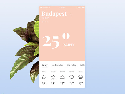 Weather App ios iphone pantone tremt weather weeklyui