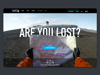 404 page design 404 fullhd gopro hero landing lost tremt weekly ui