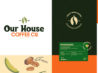 Our House Coffee Shop brand identity branding coffee coffee bean coffee label coffee logo coffee shop coffeeshop logo logos