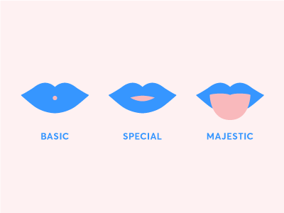 Kisses graphic icons illustration kisses