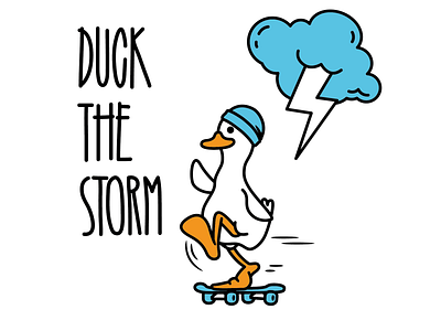 DUCK - Illustration character design duck illustration illustrator print streetwear t shirt typography