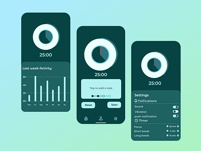 Pomodoro app app branding coronavirus debut design icon illustration logo management app minimal pomodoro time time management typography ui ux watch web webdesign website