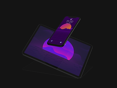 Vaporwave Wallpapers Mockup design iphonex mockup vaporwave wallpaper