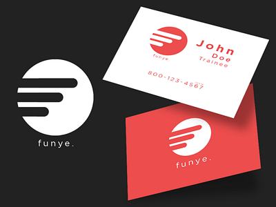 Funye Logo + Mockup branding business card design flat illustration logo minimal mockup vector