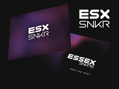 ESSEX Logo + Branding branding business card design flat illustration logo minimal mockup vaporwave vector