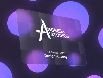 Ambress Studios Business Card + Mockup branding business card design flat logo minimal mockup