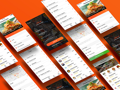 Food Delivery App UI / UX appdesign delivery food gradients lists modern design modern ui round buttons ui ux