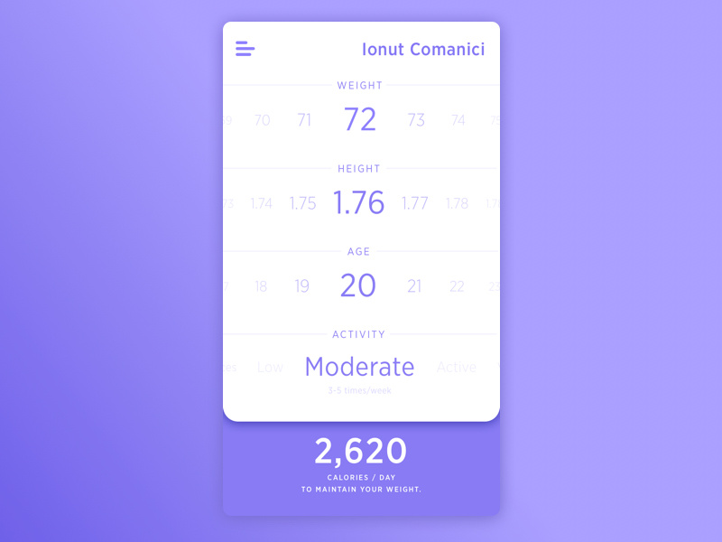 Calculator - Daily UI challenge by Ionuţ Comănici on Dribbble