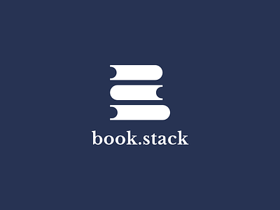 Book Stack Logo 2d 3d app book books branding icon inspiration library logo magazine mark minimalist read simple stack