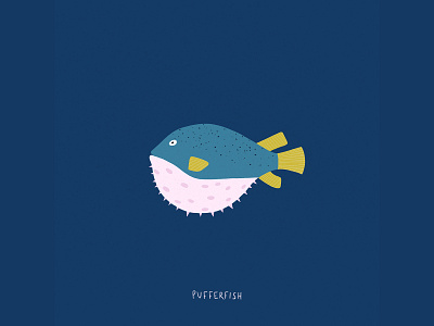 Pufferfish animal illustration childrens illustration illustration procreate pufferfish