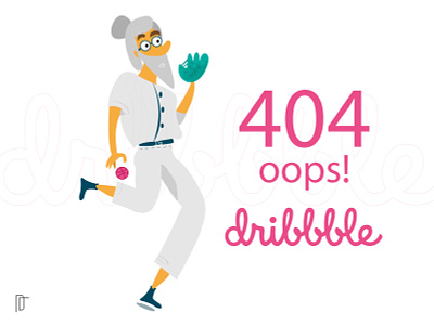 404 Page - dribbble 404 404 error 404 page beisbol cartoon characteres dibujo diseño diseño ui diseño web ilustración interaccion minimalist pagina de error regatear rosado ui vector web website