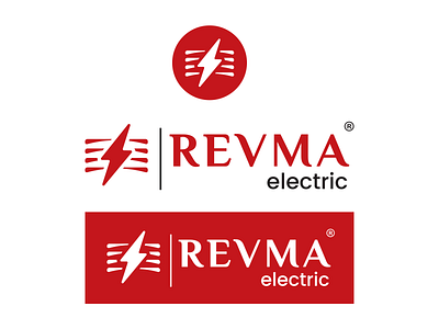 Revma electric brand branding business color company design logo modern print unique