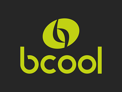 Bcool b brand gadgets green lemon letter logo modern new unique