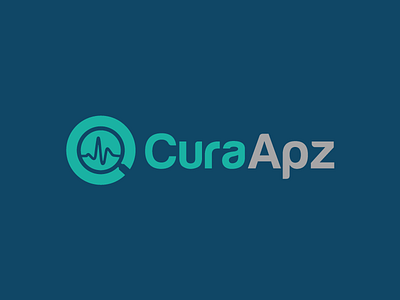 Curaapz Logo android app heatbeat icon ios logo medical minimal