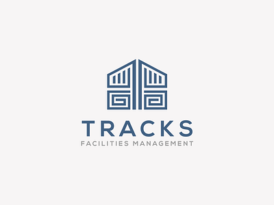 Tracks Facility Management blue brand identity color design logo maintenance t word
