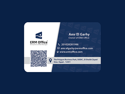 ERM Office Business Card brand card color design logo modern need new print request urgent
