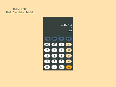Daily UI 005 Mobile calculator calculator daily 100 challenge dailyui mobile ui