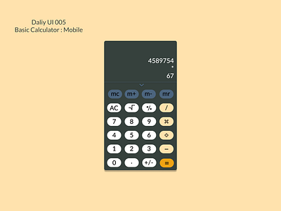 Daily UI 005 Mobile calculator