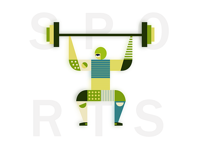 Sports Series-weightlifting banner branding design illustration typography ui