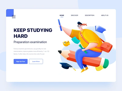 Illustration of Students Preparing for the Exam examination illustration pencil strive student study vector web