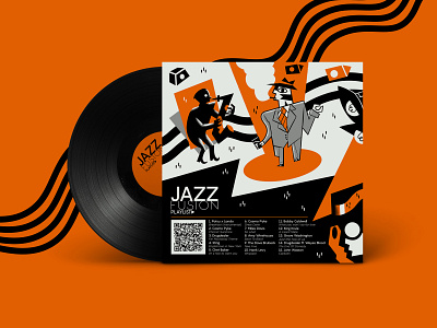 Jazz Fusion Back Cover art artist artwork design graphicdesign illustration jazz jazzmusic jazzposter music playlist vector vector art vectorart vynil vynilcover