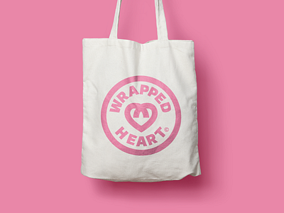 Wrapped Heart Totebag abstract logo artist artwork bagdesign brand branddesign branding design icon illustration logo logodesign mockup mockupdesign tote bag totebag vector