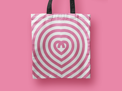 Wrapped Heart Totebag 2 abstract logo application artist artwork brand brand design brand identity branding design designapplication icon illustration logo logodesign mockup mockupdesign tote bag totebag vector