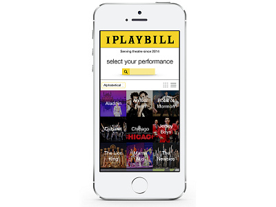 iPlaybill Home Screen Redesign app grid home screen image ios iplaybill playbill redesign theatre tile ui ux