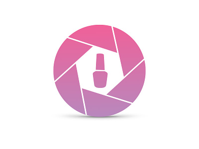 Nail Match Logo app camera gradient icon logo nail polish polish ui ux vd visual