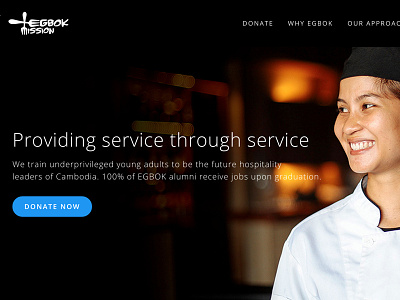EGBOK cambodia experience design homepage landing page nonprofit ui user experience user interface ux