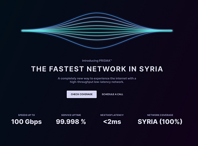 High-Speed Network Provider in Syria dark landing ui web