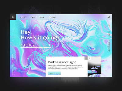 Homepage X art bright homepage homepage design trippy ui ui design ux vibrant